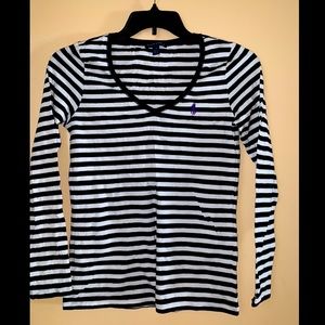 Black and white stripe with purple detailing